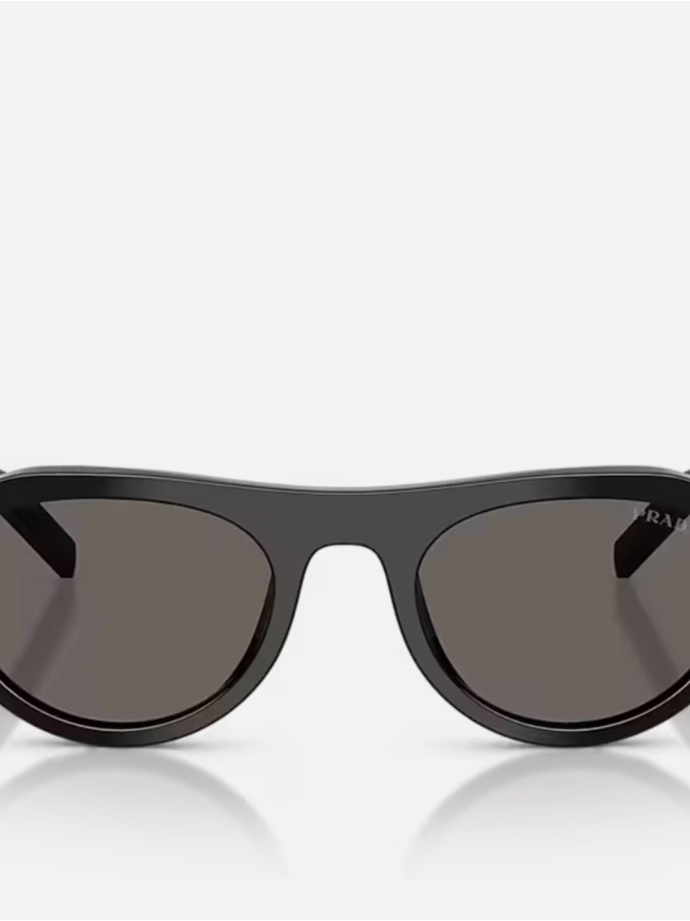 Prada Black Cat-Eye Sunglasses with Gold Accents - Picture 2 of 12